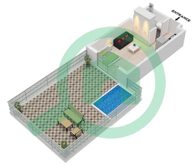 المخططات الطابقية لتصميم النموذج / الوحدة C / UNIT 5-6 شقة استوديو - بيتالز من الدانوب برج A