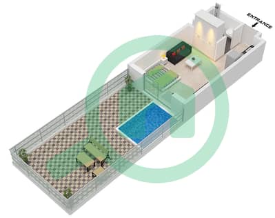 Petalz by Danube Tower B - Studio Apartment Type/unit B / UNIT 2-4 Floor plan