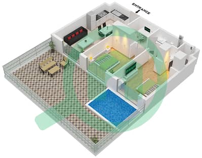 Petalz by Danube Tower B - 2 Bedroom Apartment Type/unit C / UNIT 9-10 Floor plan