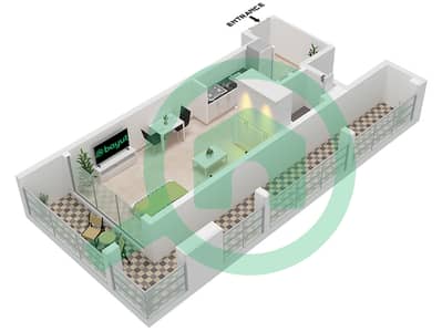 海德公园公寓 - 单身公寓单位10 FLOOR 2-8戶型图