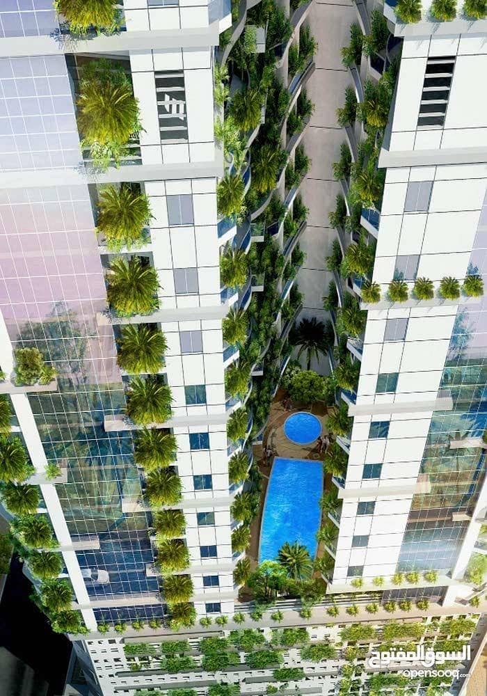 Own your dream apartment in the first environmentally friendly tower in Ajman (90) months