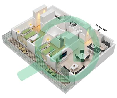 Ellington House 3 - 2 Bedroom Apartment Type/unit A / UNIT 4 FLOOR 1 Floor plan