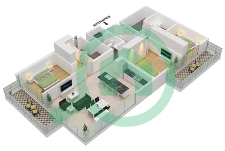 Ellington House 3 - 3 Bedroom Apartment Type/unit A / UNIT 3-4 FLOOR 2-8 Floor plan