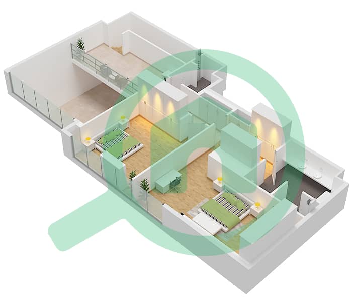 Ellington House 3 - 4 Bedroom Apartment Type/unit DUPLEX / UNIT 5,8,10,13 Floor plan Type Duplex Unit 5,10 Upper Floor 9 interactive3D