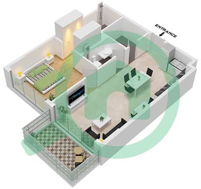 Serene Gardens - 1 Bedroom Apartment Type 1 FLOOR TYPICAL FLOOR Floor plan