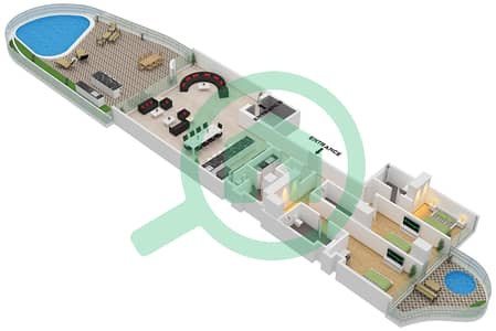 One Crescent - 3 Bedroom Penthouse Type A1 FLOOR 3,5,7,9 Floor plan