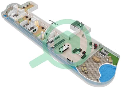 One Crescent - 3 Bedroom Penthouse Type C1 (CORNER) FLOOR 1 Floor plan