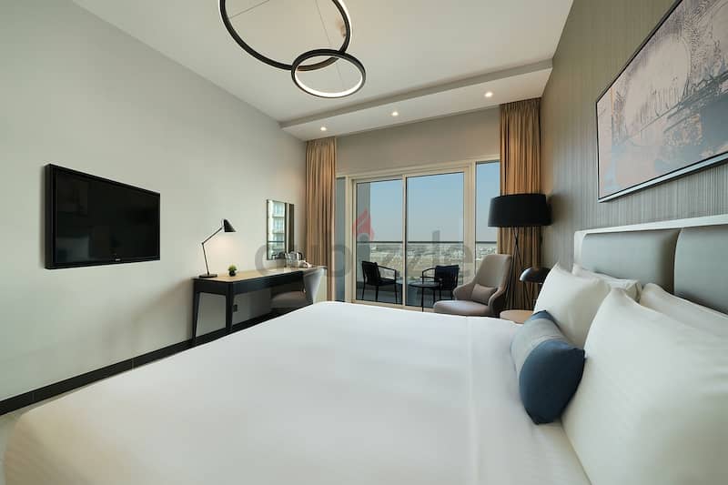 Damac Hills 2 Hotel - Edge by Rotana, Monthly rates starting from AED 4,999 with free shuttle service to Business Bay Metro Station