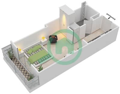 Parklane Residence 2 - Studio Apartment Type B Floor plan