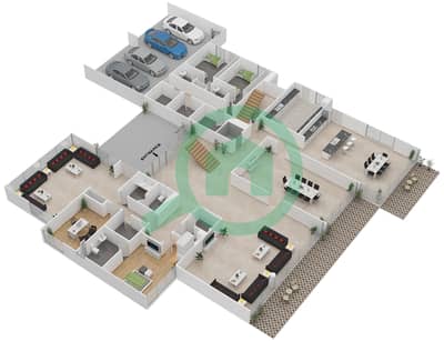 Jawaher Saadiyat - 6 Bedroom Villa Type OPTION B Floor plan