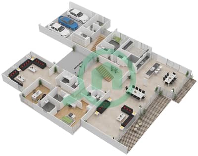 Jawaher Saadiyat - 5 Bedroom Villa Type OPTION B Floor plan