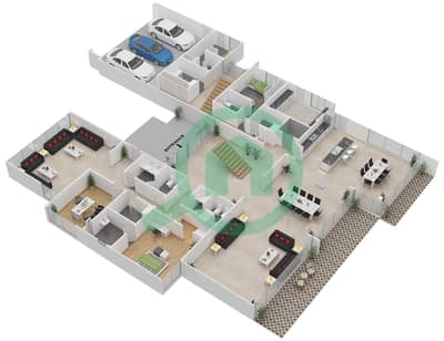 Jawaher Saadiyat - 5 Bedroom Villa Type OPTION A Floor plan