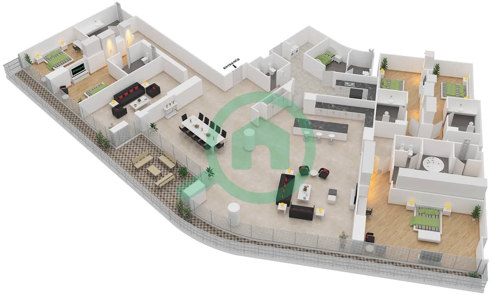 Floor Plans For Type Unit 4 201 5 Bedroom Apartments In The