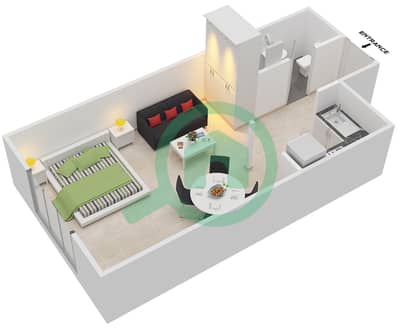 Point Residencia - Studio Apartment Unit 6,13 Floor plan