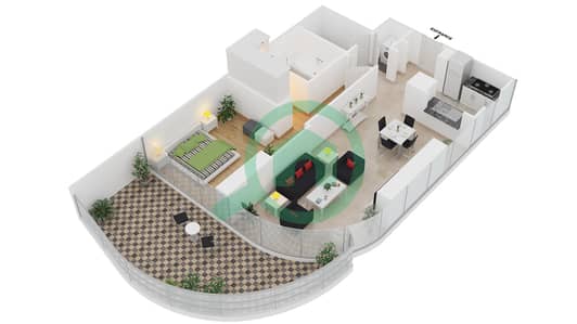 RP Heights - 1 Bedroom Apartment Unit 6 FLOOR 8-23 Floor plan