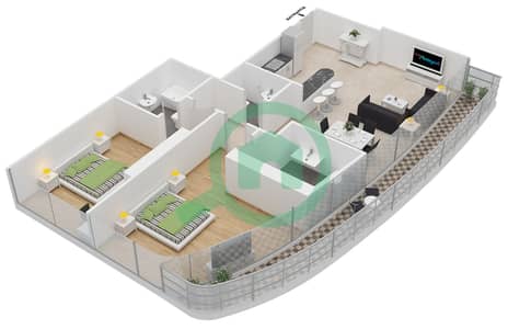 Upper Crest (Burjside Terrace) - 2 Bed Apartments Unit 11 Floor plan