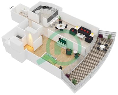 Zenith Tower A2 - 1 Bedroom Apartment Unit 4 Floor plan