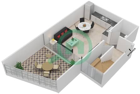 Binghatti Views - 1 Bed Apartments Unit 915 Floor plan