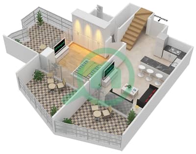 Binghatti Views - 3 Bed Apartments Unit 912 Floor plan