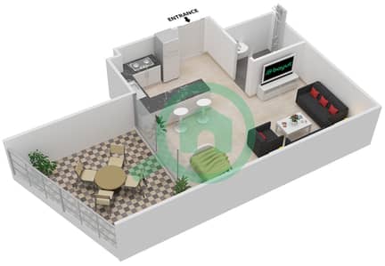 Binghatti Views - Studio Apartments Unit 204 Floor plan