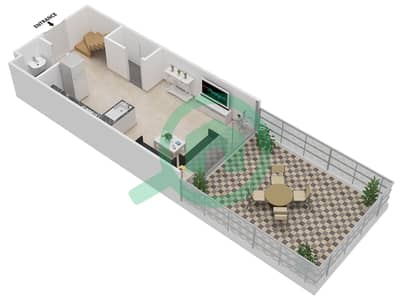 Бингхатти Вьюс - Апартамент 1 Спальня планировка Единица измерения 106