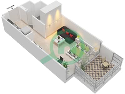 Shaista Azizi - Studio Apartments Unit 7 Floor 2-4 Floor plan