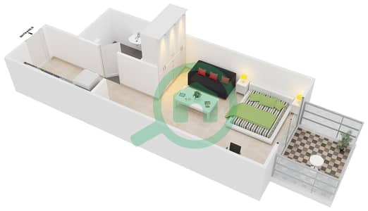 Farishta Azizi - Studio Apartment Unit 10 Floor plan