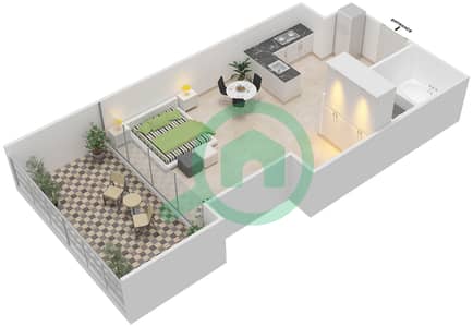 The Voleo - Studio Apartment Unit 3 FLOOR 7 Floor plan