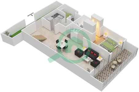 Bab Al Bahr Residences - 3 Bedroom Townhouse Type A Floor plan