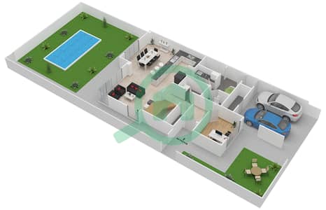 亚斯-阿克雷斯 - 3 卧室联排别墅类型3EA戶型图