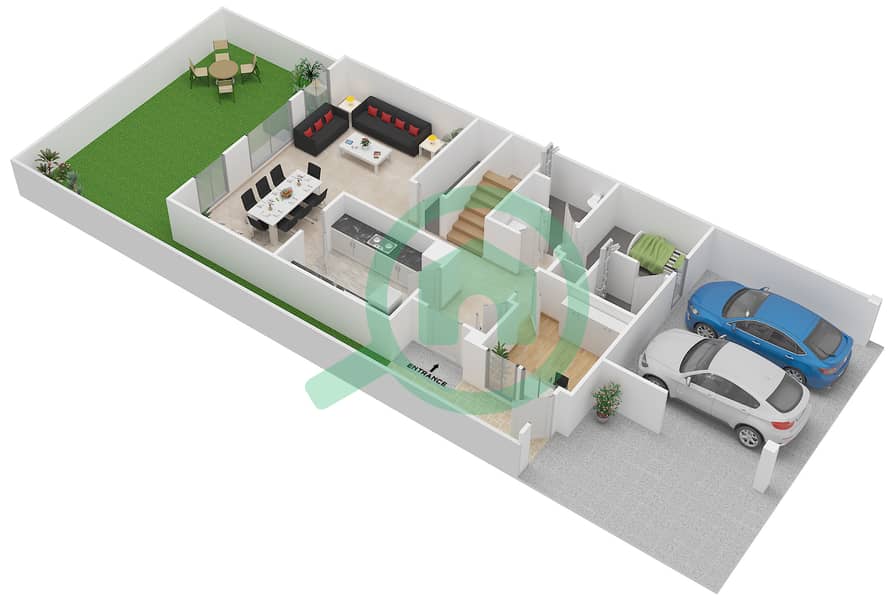 Floor Plans For Type M 3 Bedroom Townhouses In Saadiyat