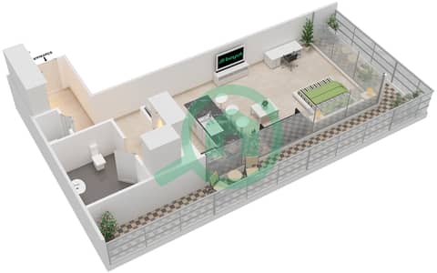 Park View - Studio Apartments Type J Floor plan