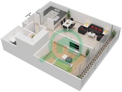 Park View - 1 Bed Apartments Type E Floor plan