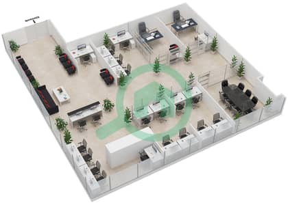Tamouh Tower -  Office Type D Floor plan