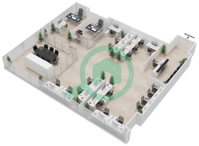Tamouh Tower -  Office Type H Floor plan