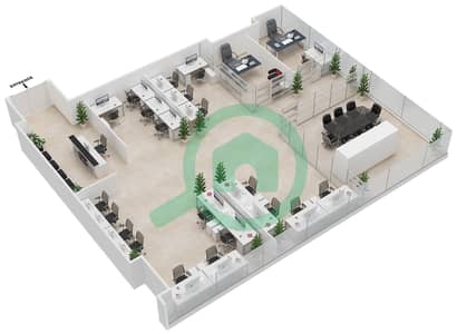 Tamouh Tower -  Office Type C Floor plan