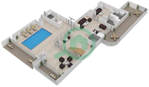 Marina Heights I - 5 Bedroom Penthouse Type CT2 E Floor plan