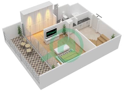 Al Barza - 2 Bedroom Apartment Type/unit 2K/909 Floor plan