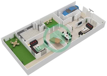 Mushrif Gardens - 4 Bedroom Townhouse Type B Floor plan