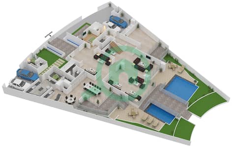 阿布扎比山庄 - 5 卧室别墅类型E戶型图