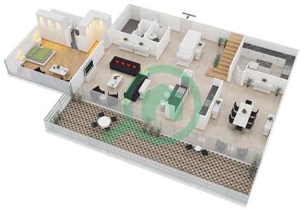 Th8 - 4 Bedroom Penthouse Type PH-B Floor plan
