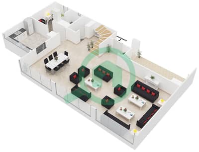 Palma Residences - 4 Bedroom Villa Type 1C Floor plan