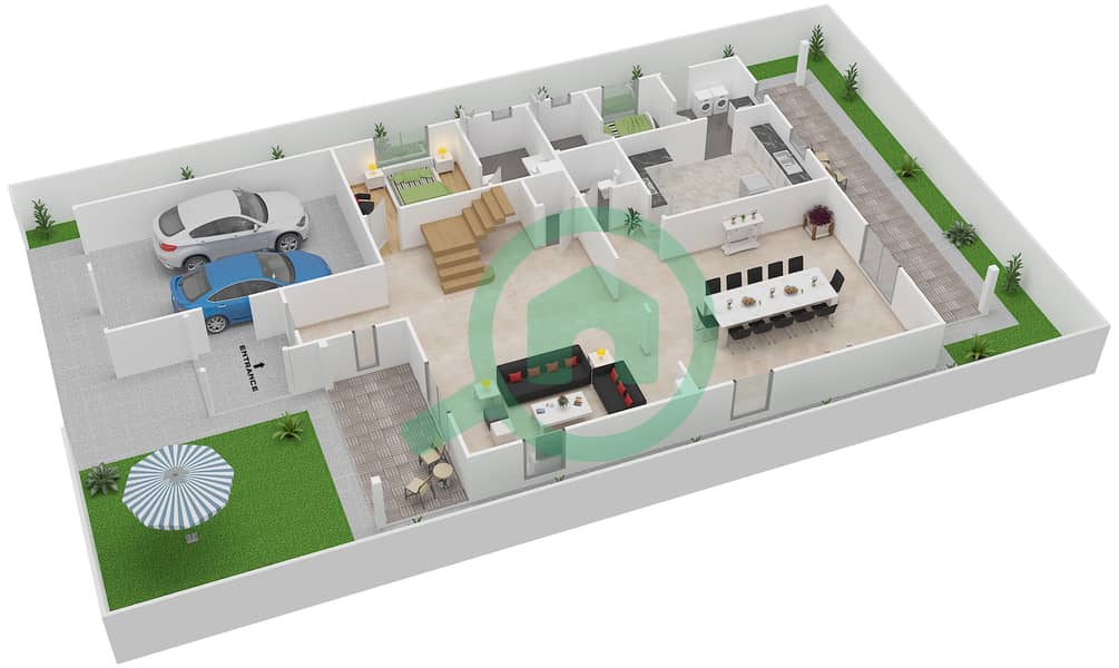 Floor Plans For Type 3 5 Bedroom Villas In Mazaya Villas Bayut Dubai