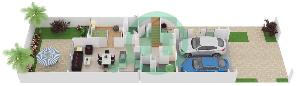 Noor Townhouses - 4 Bedroom Townhouse Type/unit 5/MID UNIT Floor plan