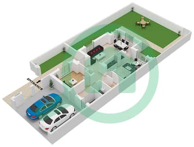 阿尔雷姆2区 - 3 卧室别墅类型3E戶型图