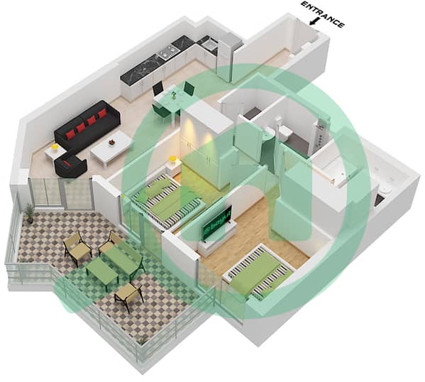 Unit  1,6,7,15, Floor 2-14