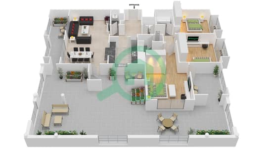 Tanaro - 3 Bed Apartments Suite 16/Floor 18 Floor plan