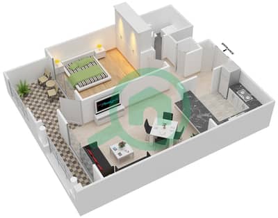 Tanaro - 1 Bed Apartments Suite 12/Floor 2 Floor plan