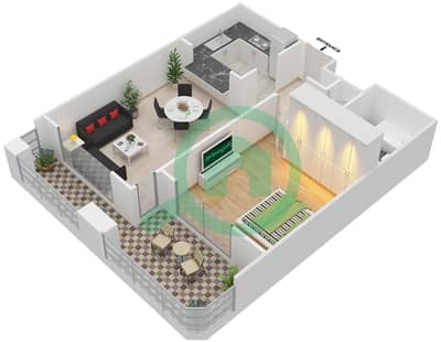 Mosela Waterside Residences - 1 Bed Apartments Suite 6,13 Floor 11 Floor plan