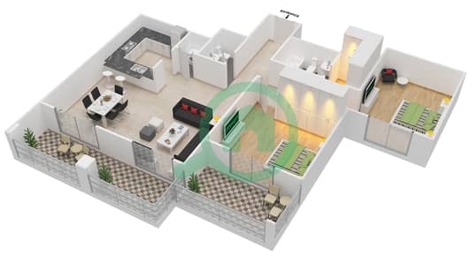 Arno Tower A - 2 Bed Apartments Suite G24 Floor plan